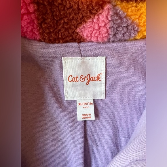 Cat & Jack Girls Sherpa Jacket Sz XL (14/16) - Picture 3 of 3
